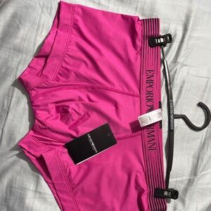 Emporio Armani Women's Vibrant Pink Athletic Shorts